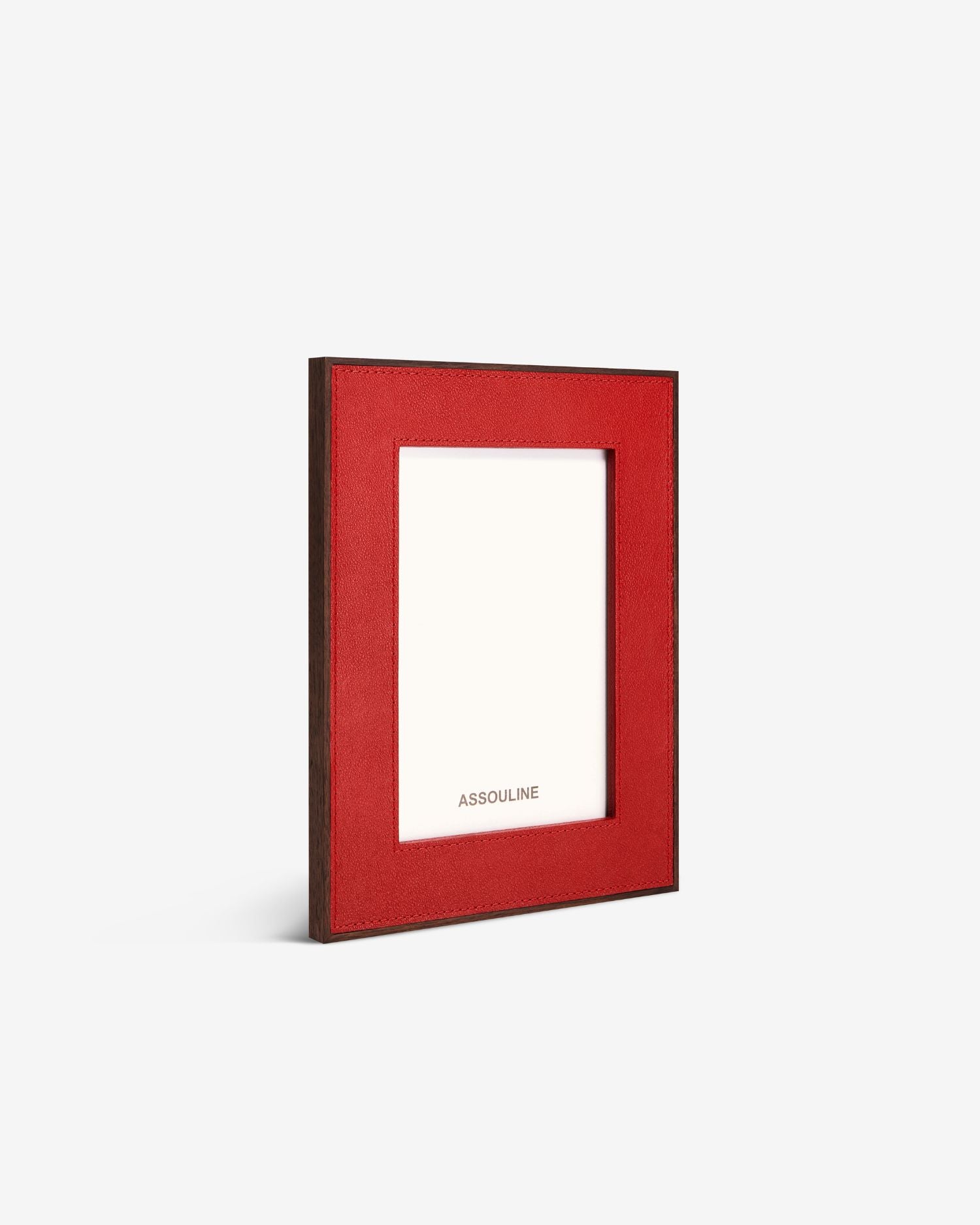 アルフレーム　スペシャルシリーズ　307×360 レッド　6枚セット Red Picture Frame in Leather & Walnut | ASSOULINE