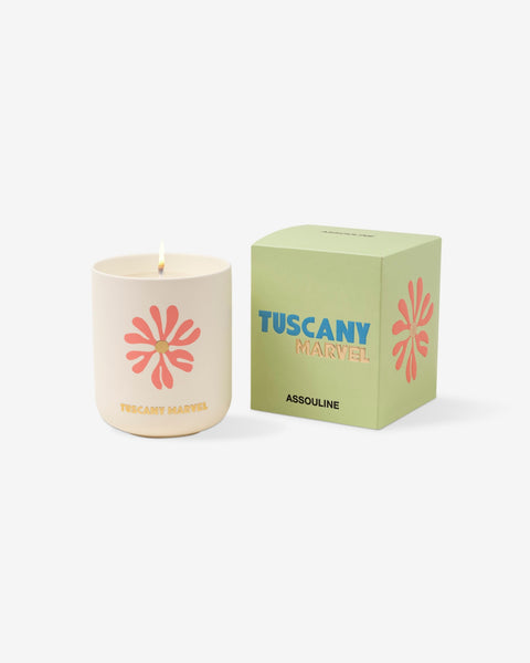 Tuscany Travel Candle | Basil & Black Pepper Scent | ASSOULINE