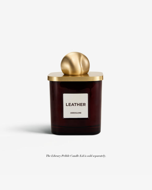Leather Scented Candle in Amber Glass ASSOULINE