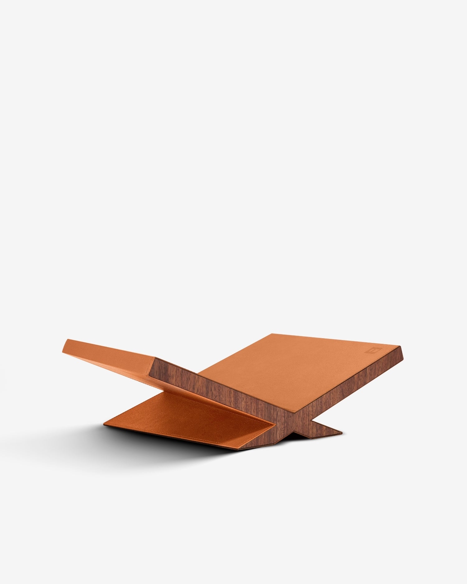 Culture Bookstand Display in Camel Leather | ASSOULINE