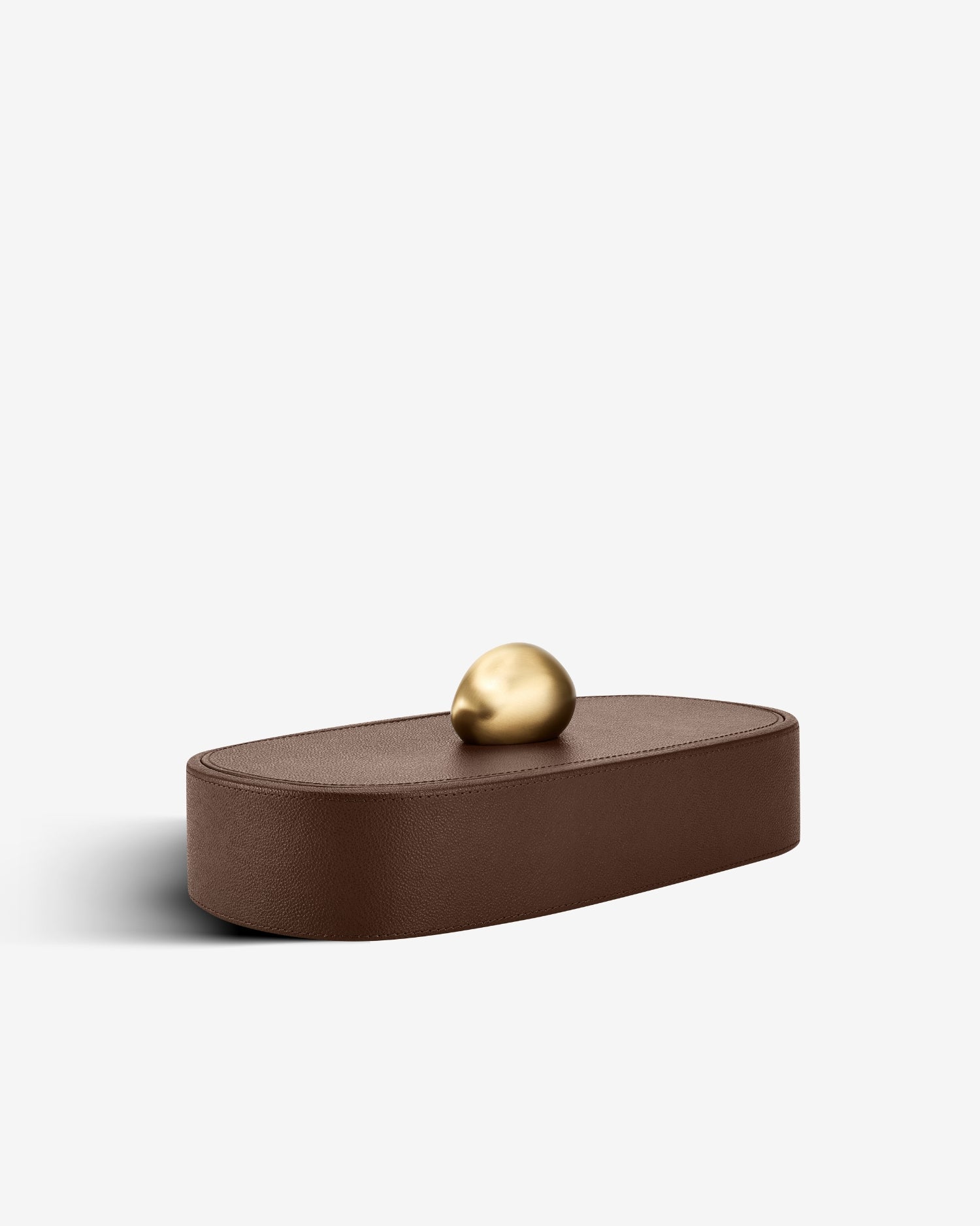 Brown Pebble Trinket Box | Decorative Storage Box | ASSOULINE