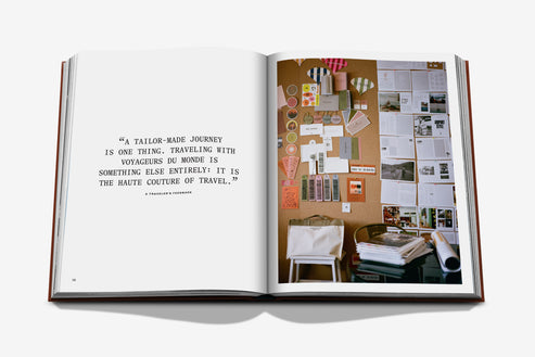 Voyageurs Du Monde: A Manifesto for the New Traveler; Jean-François Rial and Nathalie Belloir, foreword by Melinda Stevens; 280 pages; English; W 10 x L 13 x D 1.5 in; Linen Hardcover; ASSOULINE Coffee Table Books