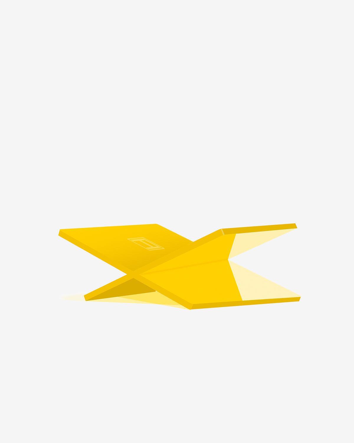 Yellow Bookstand for Coffee Table Books | ASSOULINE